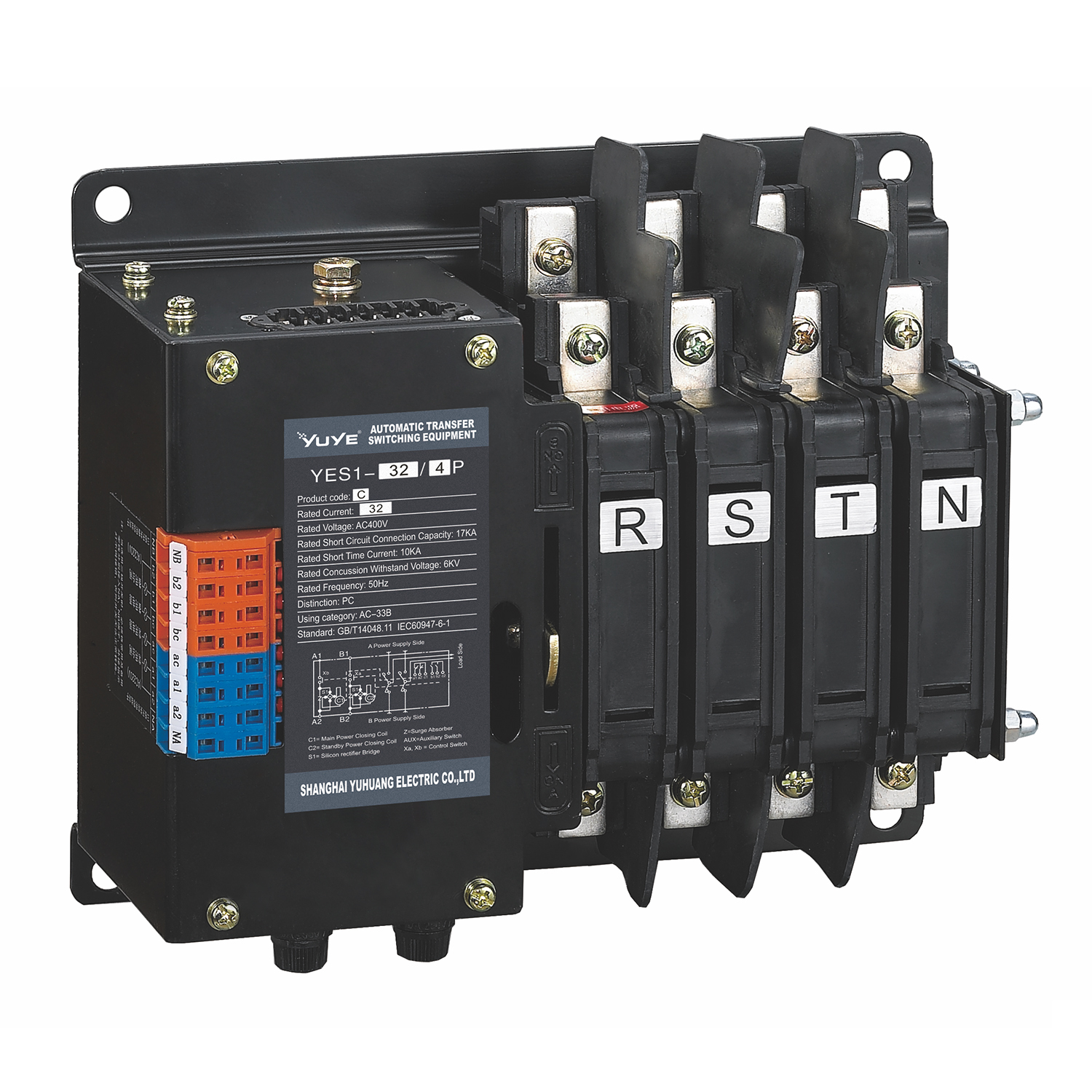 Factory wholesale 63a Automatic Transfer Switch - PC Automatic transfer switch YES1-32C – One Two Three