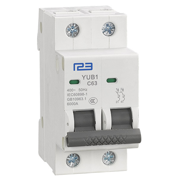 Factory Price Residual Current Circuit Breaker - Miniature circuit breaker YUB1-63/2P – One Two Three