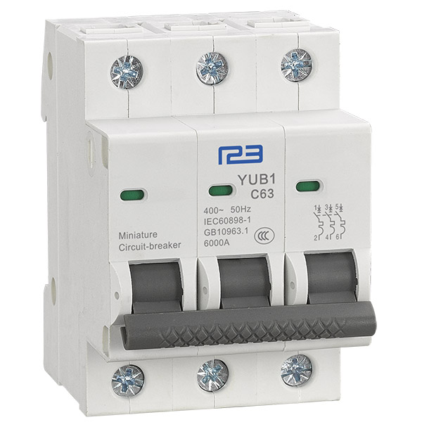 Factory Price Residual Current Circuit Breaker - Miniature circuit breaker YUB1-63/3P – One Two Three